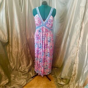 Lilly Pulitzer sz16 Vibrant Pink and Blue Dress
